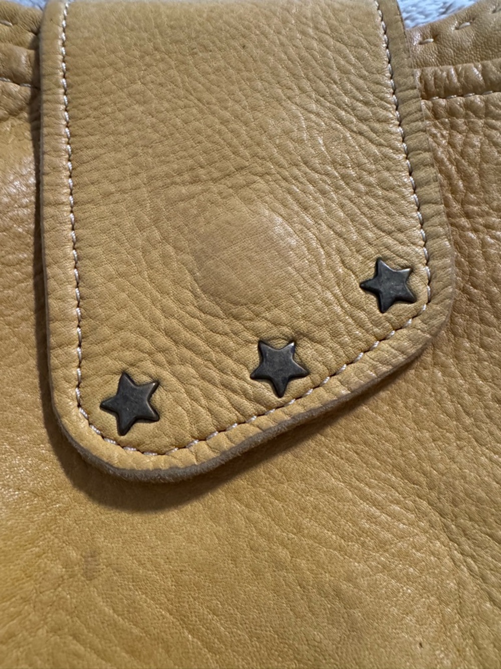 One of a kind custom made Mustard Leather Shoulder Bag with Tassel Detail-  NWOT - Picture 7 of 11